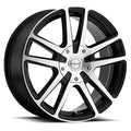 Raceline Wheels 145M Encore Wheel Black W/Machined Finish 15X7"4X100/4X108 Bolt Pattern +40mm Offset/(5.57"B/S) 10 Spoke Aluminum Passenger Car Wheels, Full Size Replacement Black Car Rims