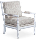 Spindle Chair, White Finish, White Spindle Chair, Fabric