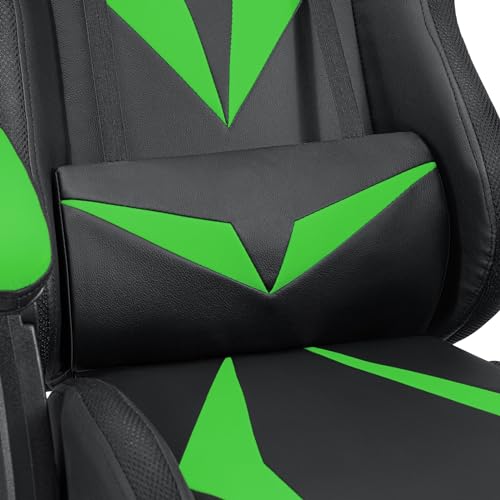 Ergonomic Gaming Chair with Massage, Bluetooth Speakers, LED Lights and Footrest I539040