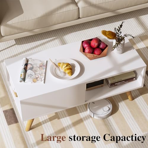 Wood Coffee Table with Storage for Living Room Z282