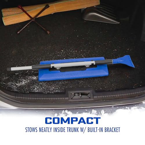 4-in-1 Telescoping Scratch-Free Snow Broom + Ice Scraper with LED Headlights L62799