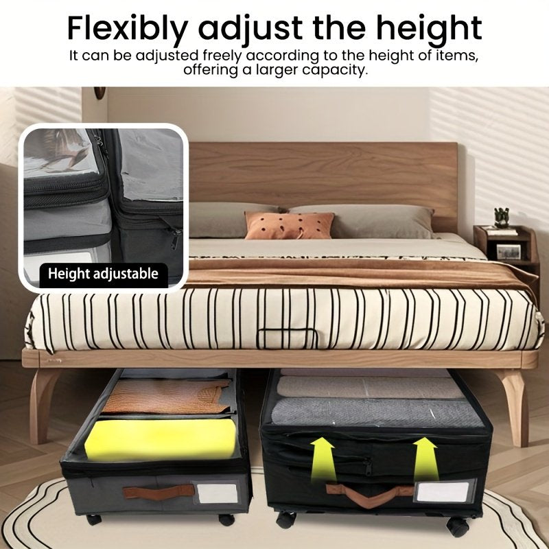 Under-Bed Storage Bins with Wheels and Clear Window Z7561