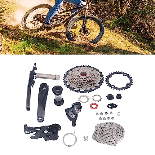 Bicycle Groupset, Aluminum Alloy 10 Speed Gear Shifter Kit with Rear Derailleur E99908
