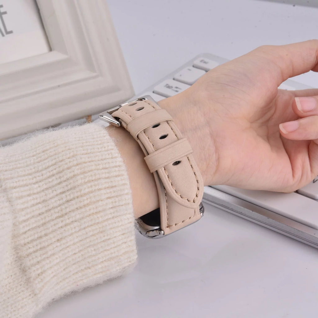 Genuine Leather Watch Band for 49mm 44mm 45mm 42mm J236