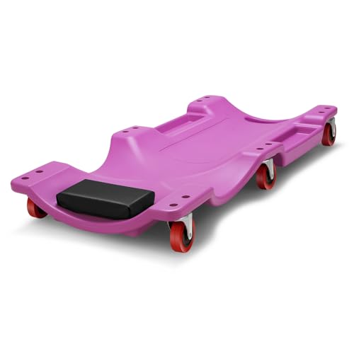 Low Profile Automotive Creeper with Padded Headrest, Red U80837