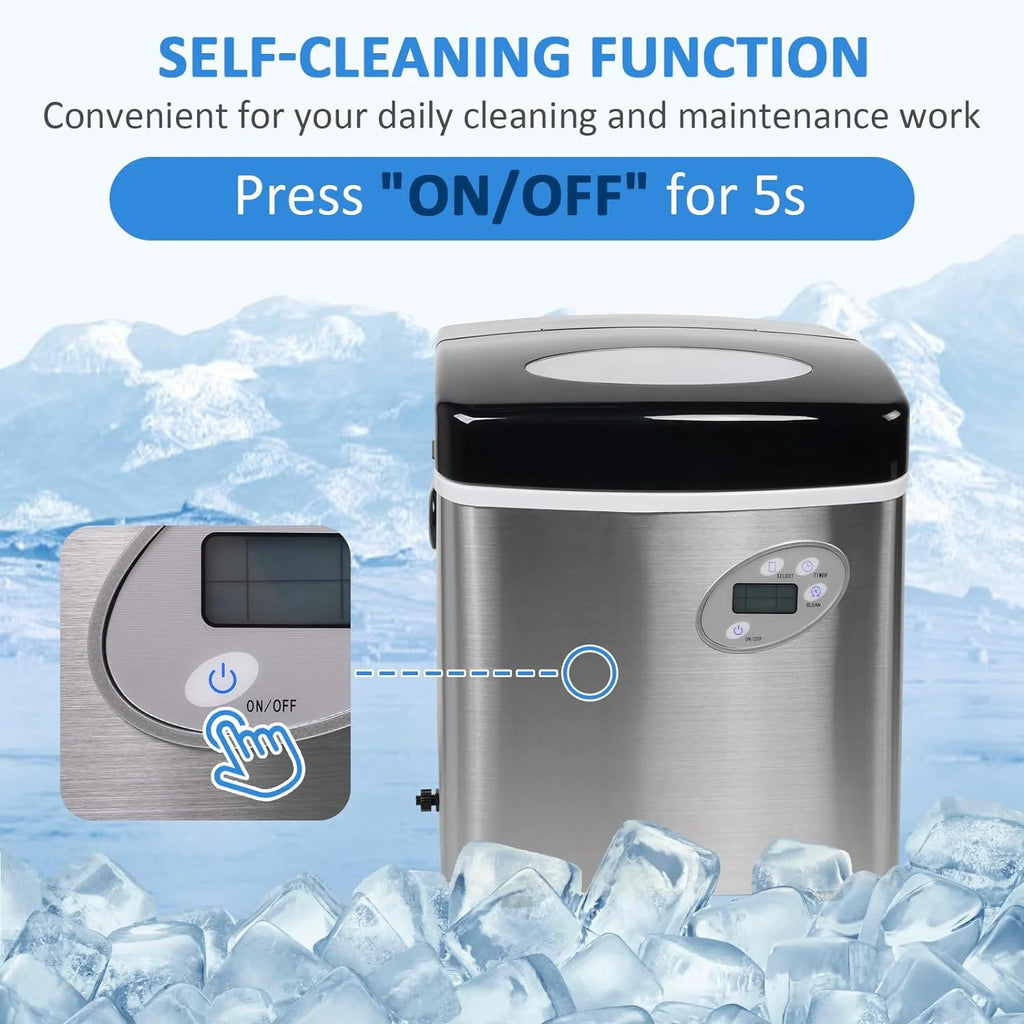 Automatic Ice Cube Maker with Self Cleaning for Home Kitchen J3296