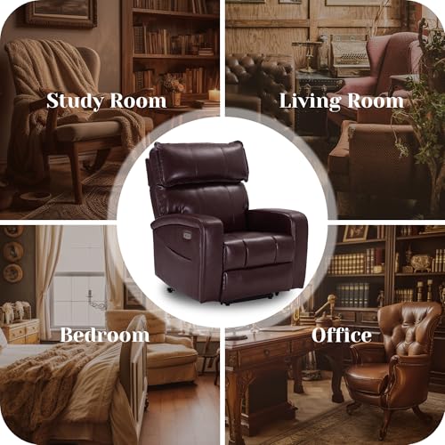 Electric Recliner Chair with Adjustable Headrest, Heat and Massage, USB Ports P31733
