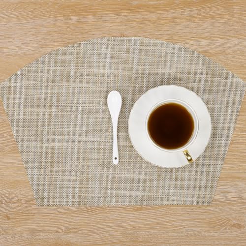 Wedge Placemats Set of 4, Heat Resistant, Wipe Clean M766