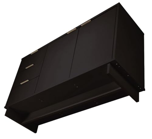 Modern Sideboard Buffet Cabinet with Storage, 3 Drawers and Shelves, Sage Green B5461