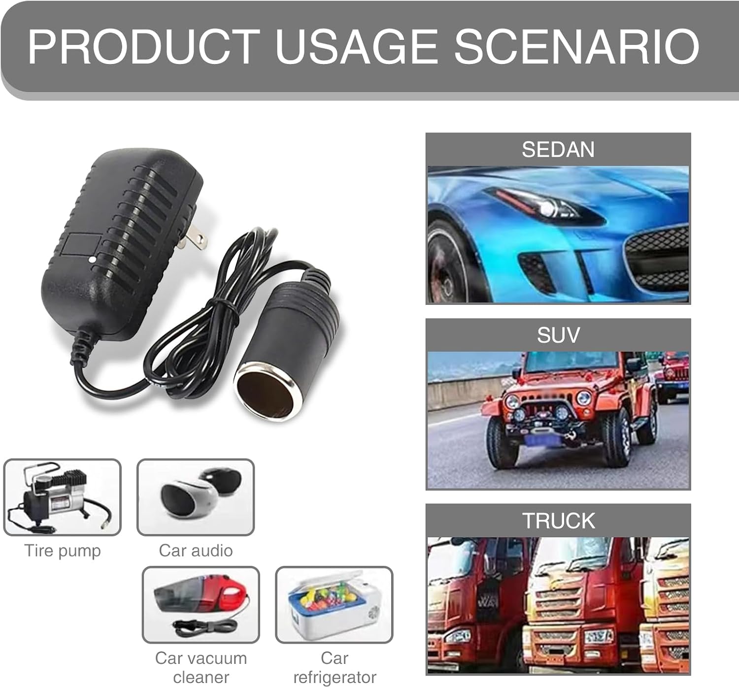 Car Cigarette Lighter Socket Replacement with Power Adapter R32104