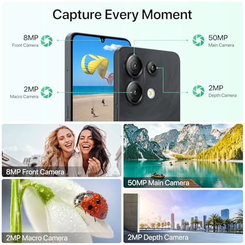 Unlocked 5G Cell Phone, 128GB Expandable, 50MP Camera, 6.75" 90Hz Display, Dual SIM Y561