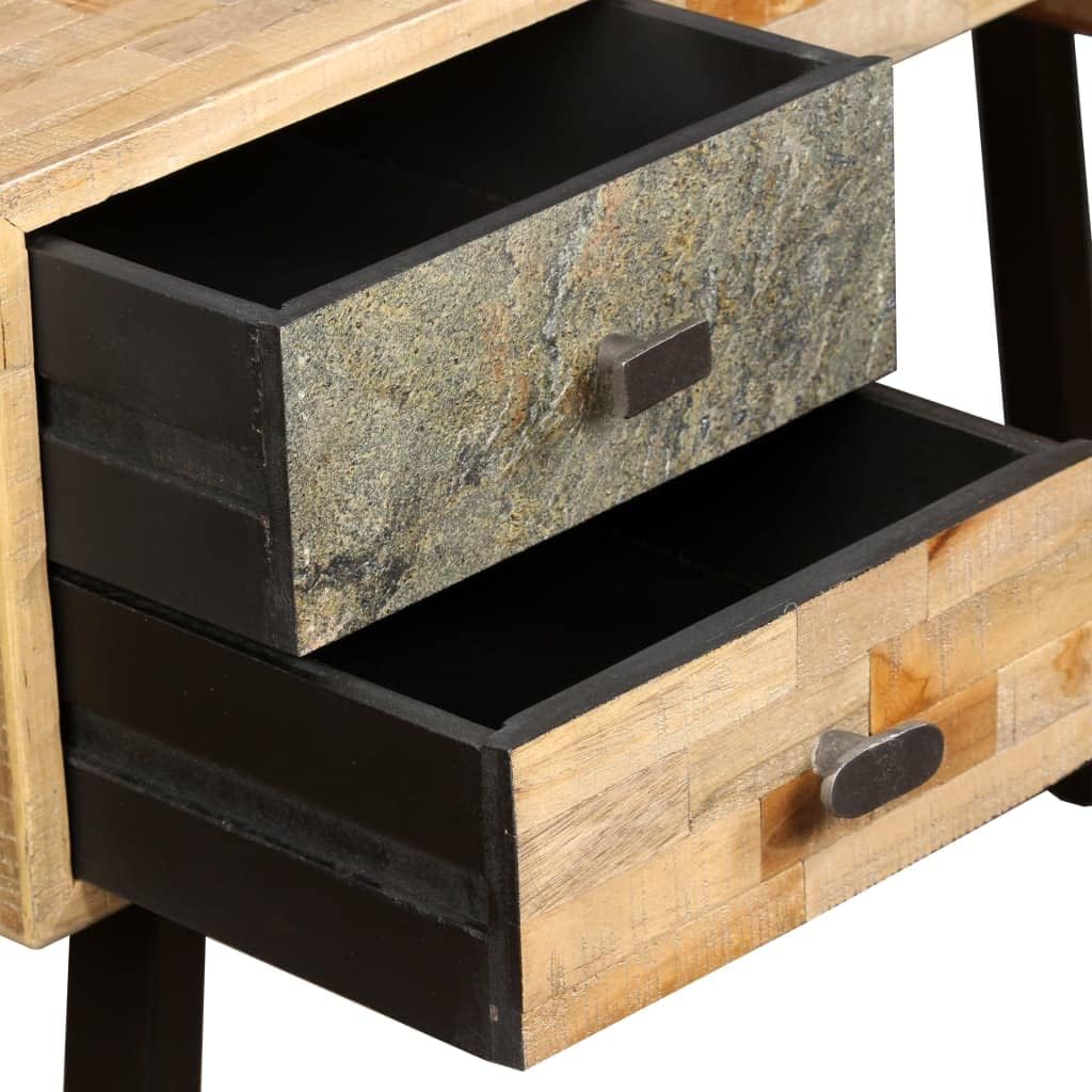 Solid Wood Writing Desk with 4 Drawers L529