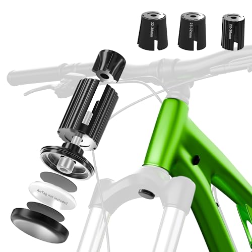 AirTag Bike Mount for Air Tag, Anti-Theft Bike Airtag Holder for Front Fork Inner Diameter 22-38mm (0.86-1.49''), Hidden & Stable Bicycle Airtag Holder, Waterproof Apple AirTag Bicycle Mount