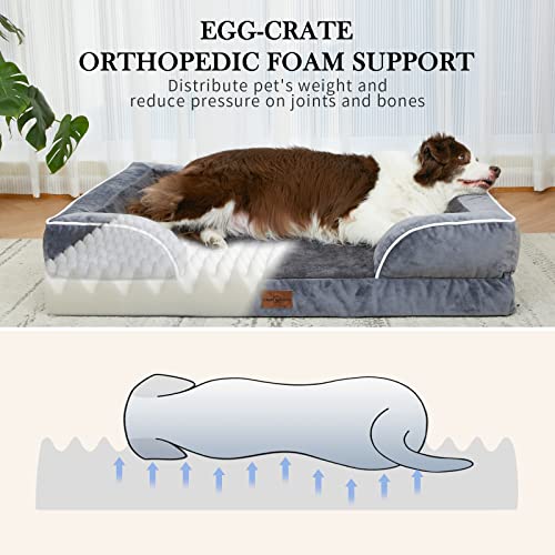 Orthopedic Cooling Dog Bed with Removable Cover for Extra Large Dogs R364433