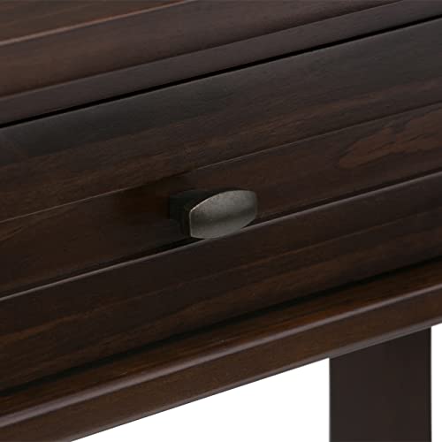 Solid Wood Hickory Brown 48 Inch Desk with 2 Drawers L44892