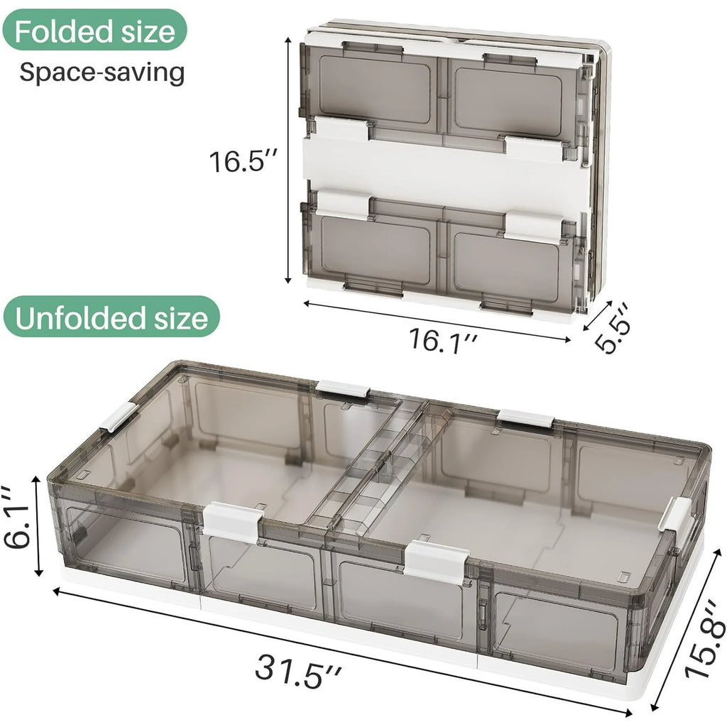 Under Bed Storage Containers with Wheels, Foldable, 2 Pack C17089