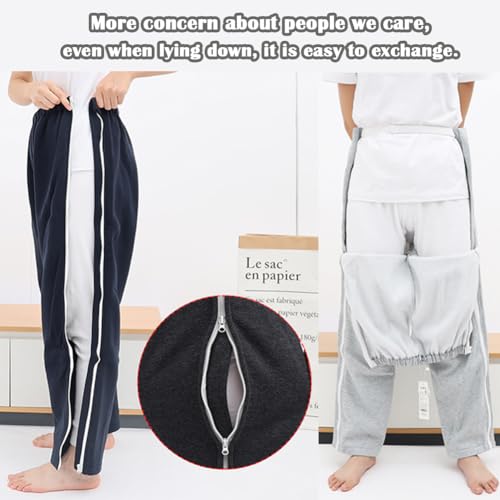 Side Zipper Patient Pants, Soft Cotton O5946