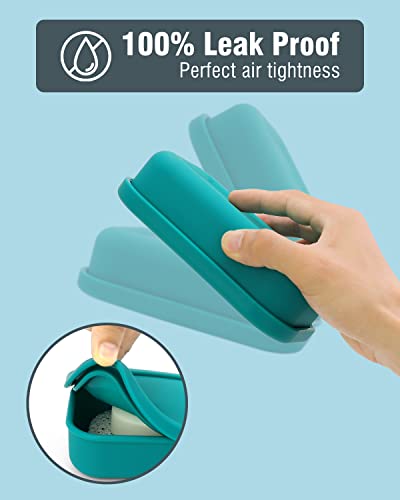 Leak Proof Travel Soap Case with Draining Layer, Portable Bar Soap Holder I7558