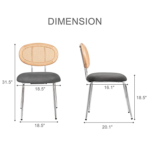 Round Dining Table Set with 2 Mid-Century Leather Chairs Q5388