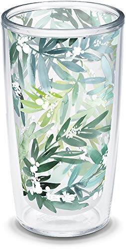 Green Crystal Double Walled Insulated Tumbler Travel Cup, 16oz C6695