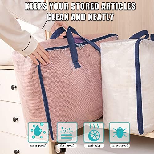 Zipper Storage Bags, 75L Extra Large for Clothes and Bedding J92573