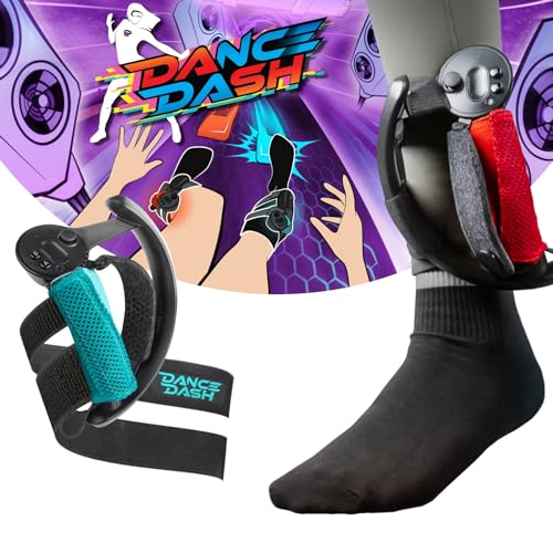Rebuff Reality Trackstraps for Vive Trackers + Dance Dash Steam Game Key, VR Dancing Game, Full Body Tracking VR Accessory, Compatible with Vive Tracker 3.0&2.0 Tundra Tracker
