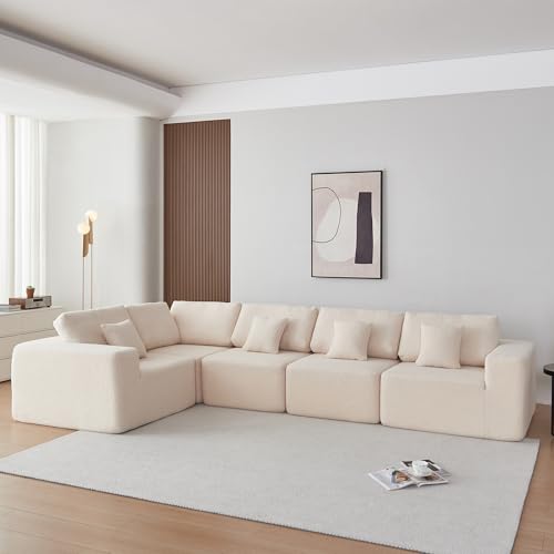 Modular U-Shaped Sectional Sofa with Chaise, 5-Seat, Gray M21240