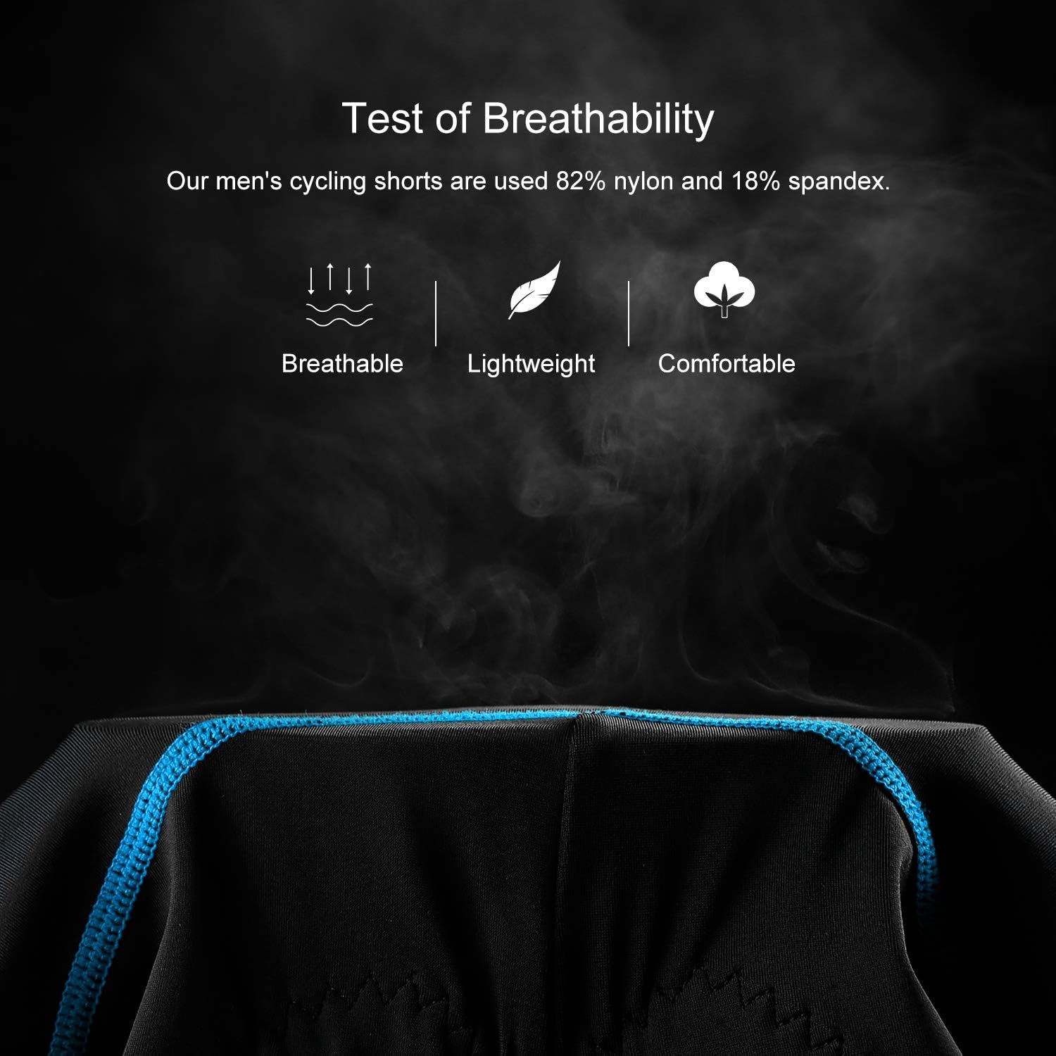 3D Padded Cycling Shorts for Men, Waterproof, Blue E959674