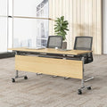 Conference Table 4 Pack - Modern Office Conference Room Table, Folding Conference Tables Training Table, Mobile Flip Top Meeting Table with Caster Wheels (A 70.8 x 23.6 x 29.5 inch)