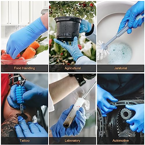 Disposable Nitrile Gloves 6 mil Heavy Duty, Latex Free Powder Free O417952