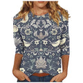 Womens 3/4 Length Sleeve Tops Casual Button Down Fall Shirts Loose Fit Three Quarter Length Sleeve Blouse 2024 Fall
