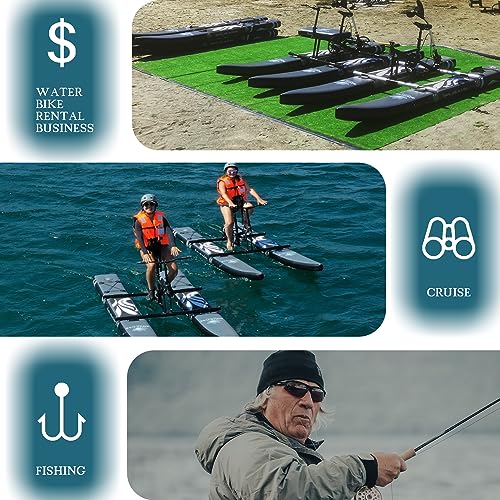 Inflatable Water Bike Pedal Boat for One Person Q3201
