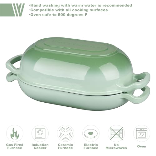 Enameled Cast Iron Dutch Oven with Lid for Bread Baking, 5QT M245