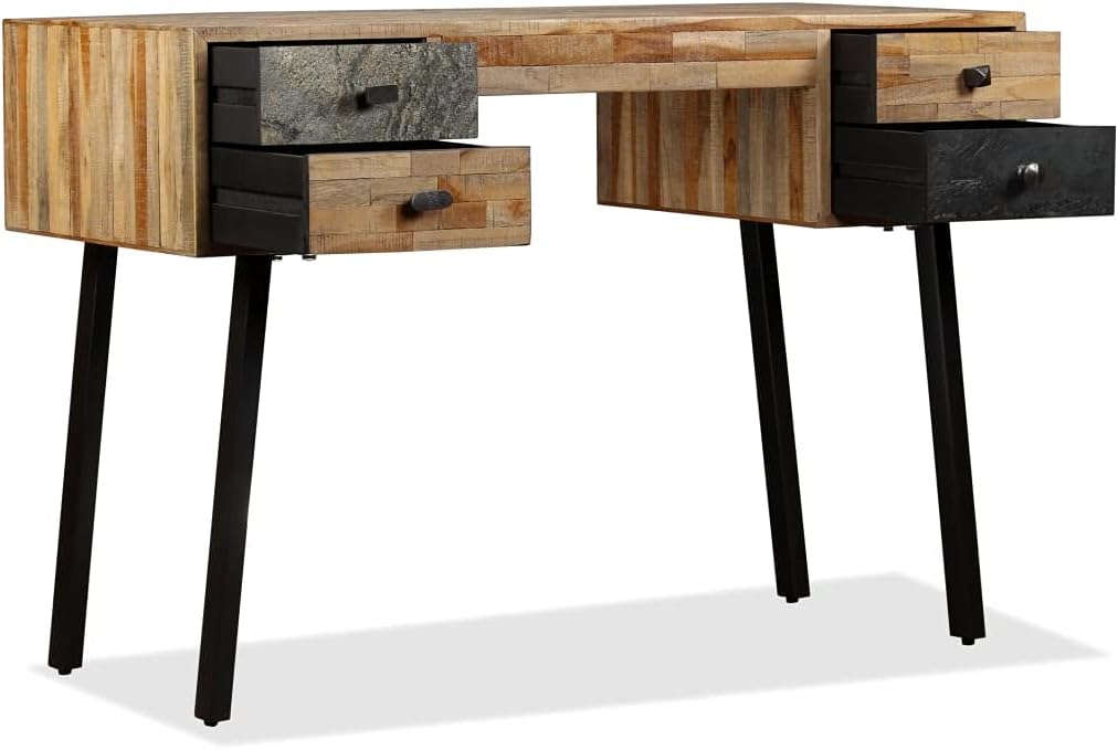 Solid Wood Writing Desk with 4 Drawers L529