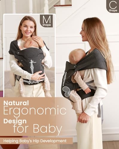 Baby Carrier Newborn to Toddler with Lumbar Support for 7-25lbs R648928