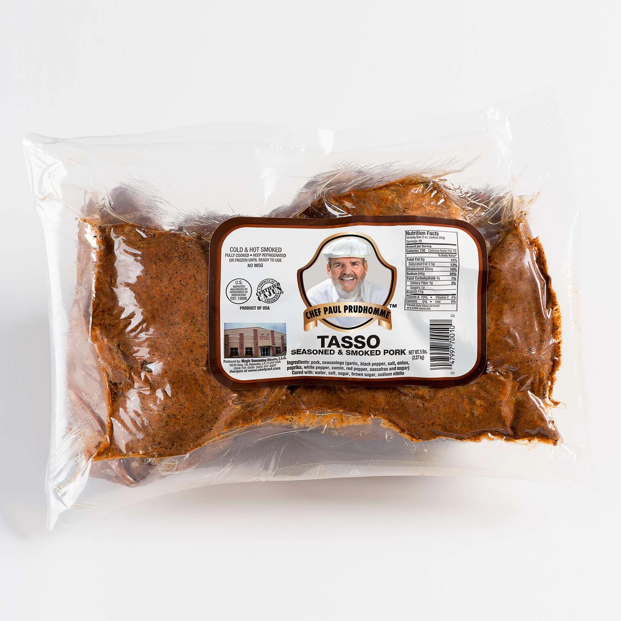 Magic Seasoning Blends Tasso Cajun Ham, 5 Pound - 2 per case.