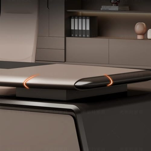 Executive Desk with Drawer, Storage Cabinet and USB Outlet V7752
