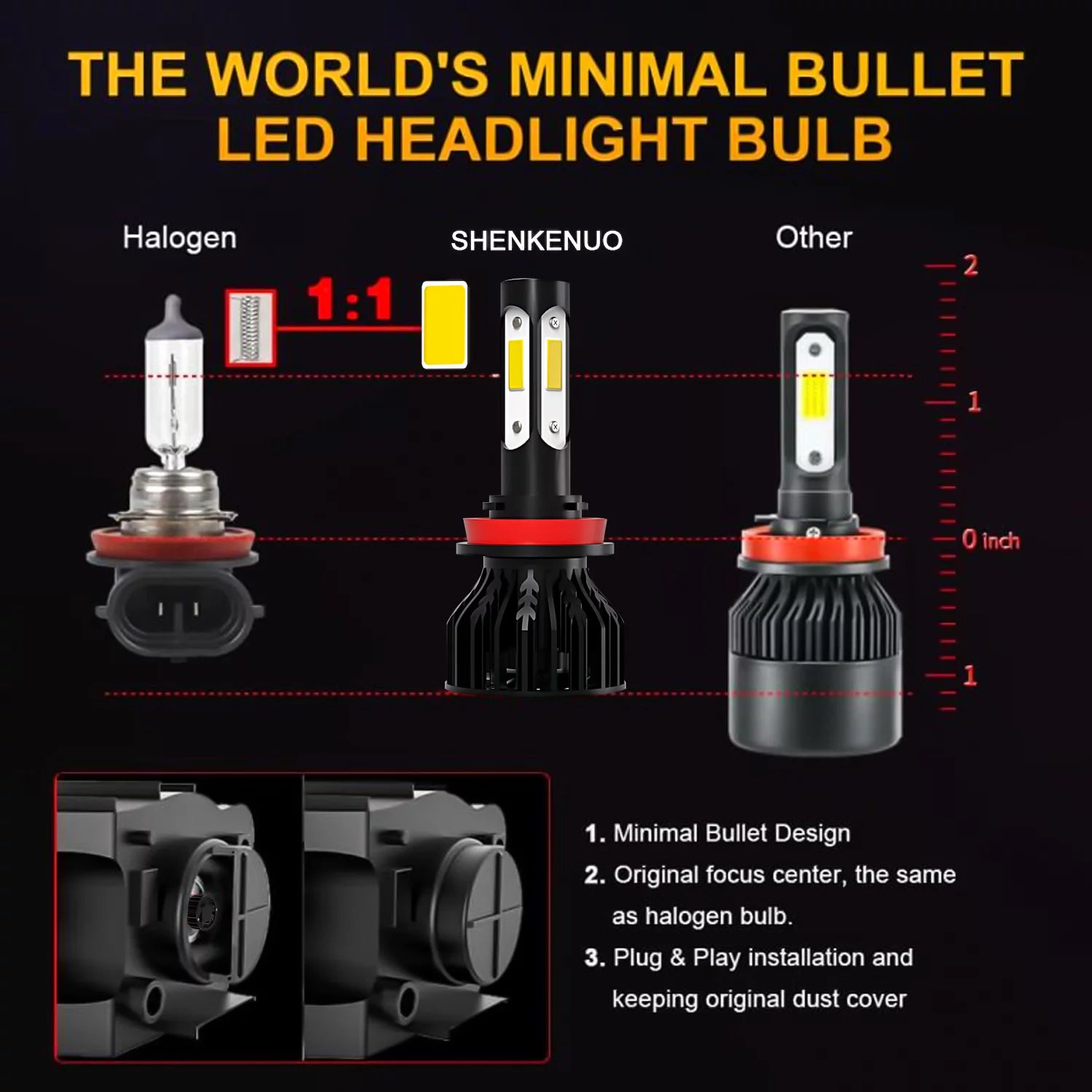 LED Headlight Bulbs for Dodge Grand Caravan 2011-2019 High Beam Low Beam 4pc G550457