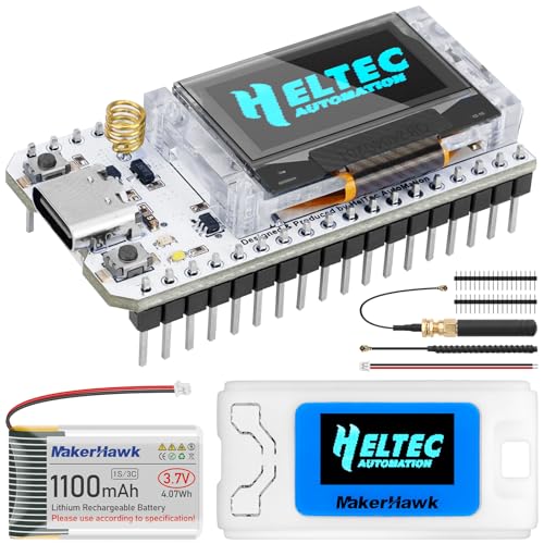 ESP32 LoRa V3 Development Board + 1100mAh Battery + N30 Protect Case Set - with 915MHz Antenna and SX1262 LoRa V3 Devices for Meshtastic Arduino LoRawan IOT (Upgraded N30 Case)
