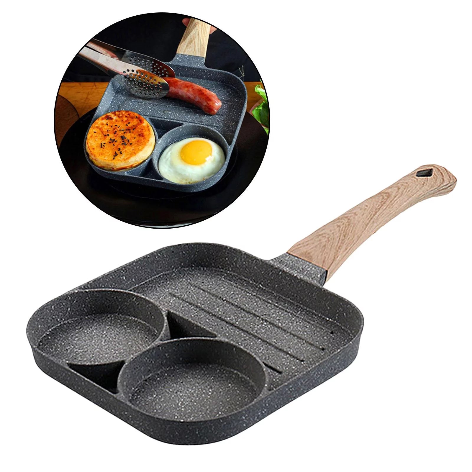 Egg Frying Pan with Long Handle for Steak Pancake Omelet E126010
