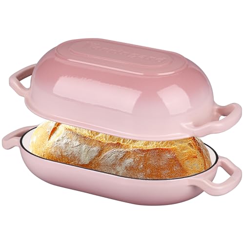 Enameled Cast Iron Dutch Oven with Lid for Bread Baking, 5QT M245