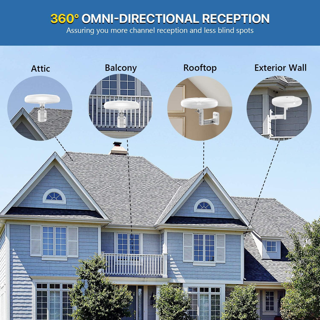Outdoor TV Antenna Amplified Long Range 4K UHF VHF N795