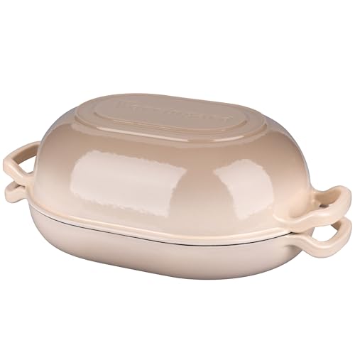 Enameled Cast Iron Dutch Oven with Lid for Bread Baking, 5QT M245