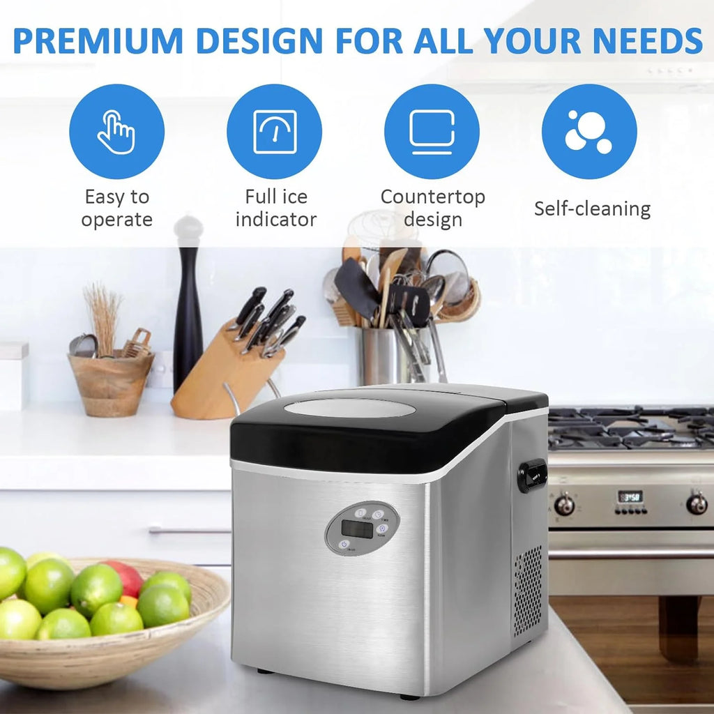 Automatic Ice Cube Maker with Self Cleaning for Home Kitchen J3296
