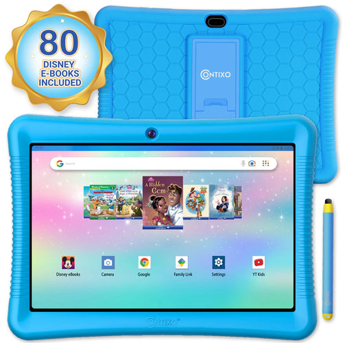 10" Android Kids Tablet and Smart Watch Bundle 64GB with Kid-Proof Case and Stylus U347