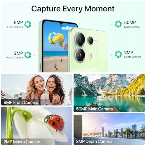 Unlocked 5G Cell Phone, 128GB Expandable, 50MP Camera, 6.75" 90Hz Display, Dual SIM Y561