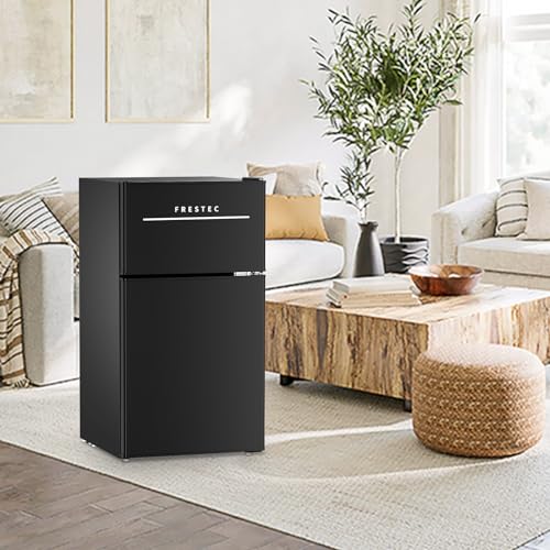 Mini Fridge with Freezer, 2-Door Compact Refrigerator for Bedroom Dorm Office Apartment C326