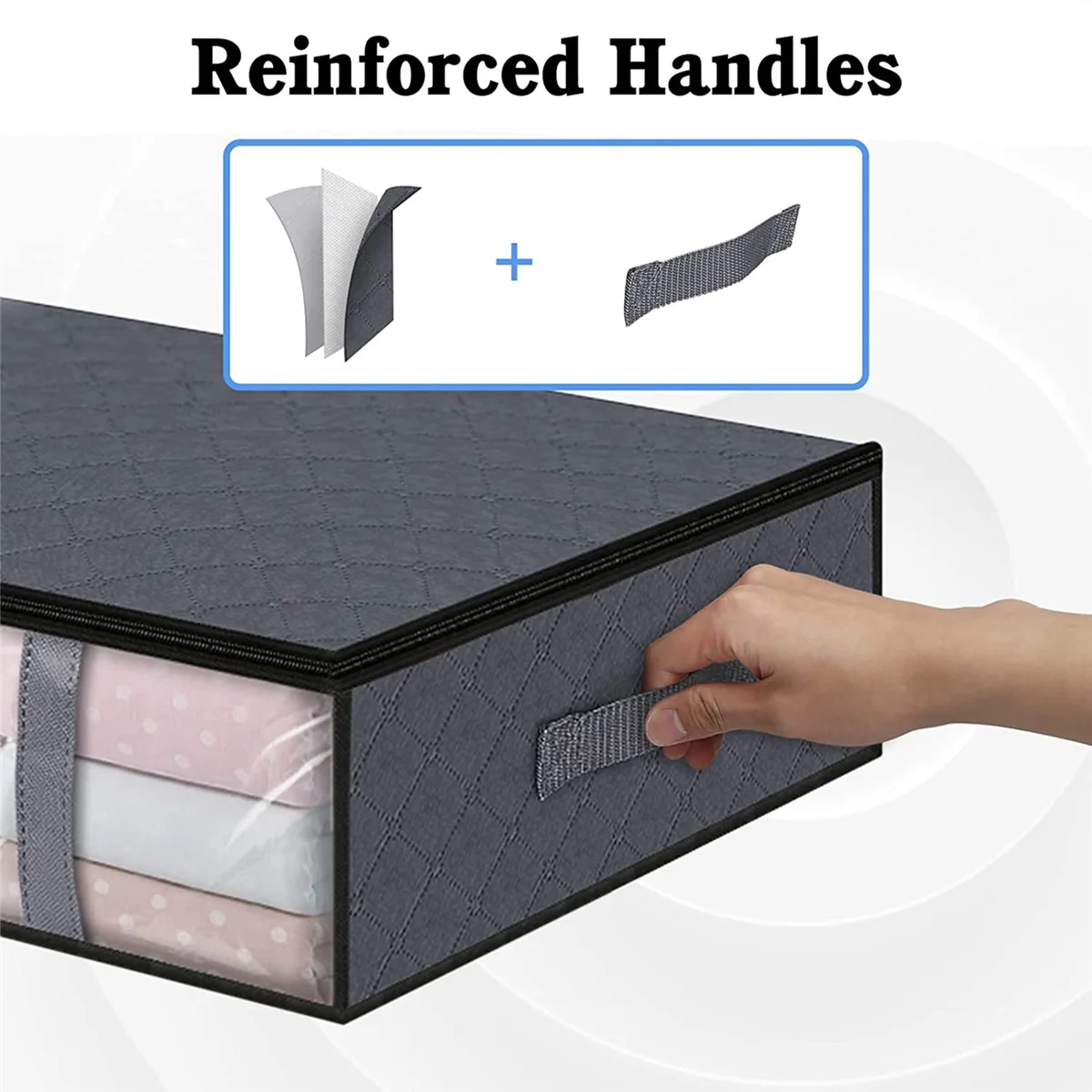 Foldable Storage Bins for Clothes and Blankets J480212