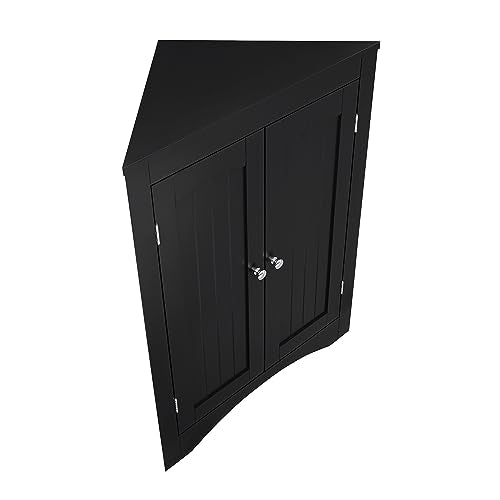 Corner Storage Cabinet with 2 Doors, Freestanding Sideboard M65683