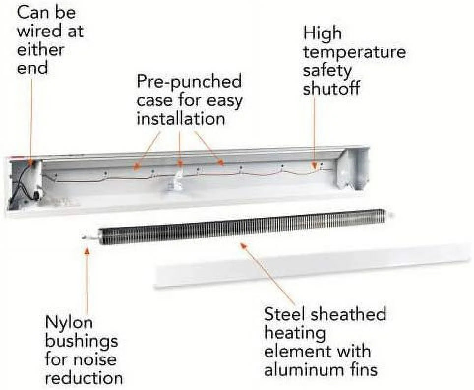 Electric Baseboard Heater 500W 30 Inch G6416